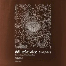 Milešovka - vrstevnice v obdélníku