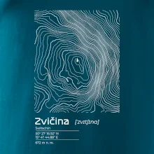 Zvičina - vrstevnice v obdélníku