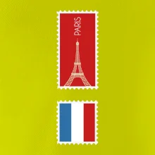 Paříž známka barevná