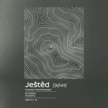 Ještěd - vrstevnice v obdélníku