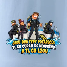 Dva typy potápěčů v neoprenu