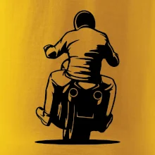 Motorkář na zádech - chopper