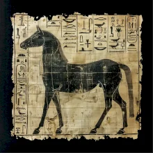 Egyptské hieroglyfy kůň