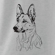 Německý ovčák černá kresba