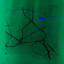 Praha - 14100 mapa s vodními toky