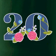 Květinové číslo kreslené - 20