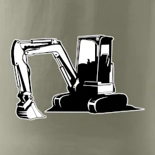 Bagr bez nápisu černobílý