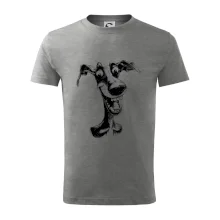 Černobílá karikatura chrt