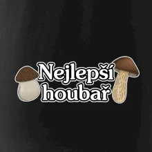 Nejlepší houbař - nápis s houbama
