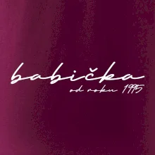 Psací nápis babička s ročníkem