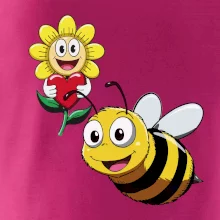 Parové triko - Včela a květina
