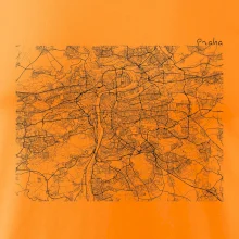 Mapy měst černobílé Praha