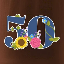Květinové číslo kreslené - 50