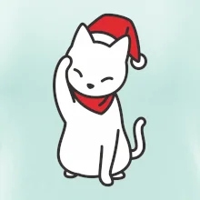 Vánoční kočka mávající