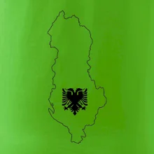 Albánie obrys mapa