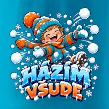 Rodinná vánoční trička - Házím všude dítě sněhová bitva