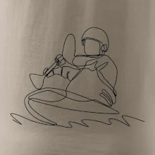 Kajak na vodě jedním tahem