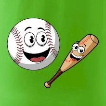 Parové triko - baseballová pálka a míček