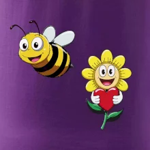 Parové triko - Včela a květina