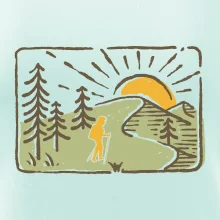 Nordic walking v přírodě