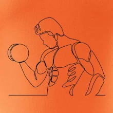 Fitness muž jedním tahem