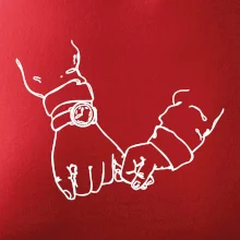 Táta a syn ruce obrys