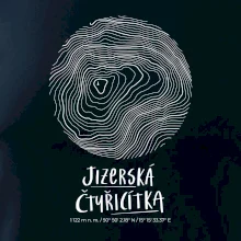 Jizerská čtyřicítka - vrstevnice v kruhu