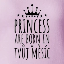 Princesses are born in (vlastní nápis měsíc narození)