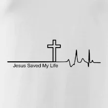 Jesus Saved My Life kříž ekg