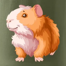 Morče - kreslené, bílo oranžové