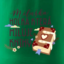 Kniha - Holka, která miluje knihy -  Vaše jméno