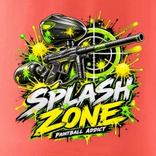 Neonový zásah splash zone paintball