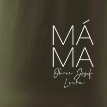 Nápis máma  na prsu se jmény dětí