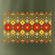 Ukrajinský vzor  - Červené květiny