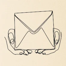 Obálka pošták jedním tahem