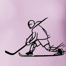 Kreslený hokejista tučnou fixou