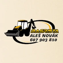 Bagrista v kruhu - vlastní nápis