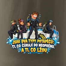 Dva typy potápěčů v neoprenu