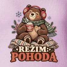 Rodinná vánoční trička - Režim pohoda zimní medvědice máma