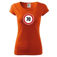 Dopravní značka - omezení rychlosti 70