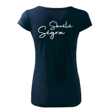 Skvělá ségra - nápis na zádech