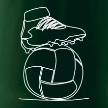 Fotbalový míč kopačka jedním tahem