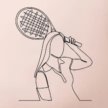 Tenistka  jednim tahem