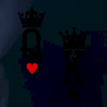 King & Queen logo na prso