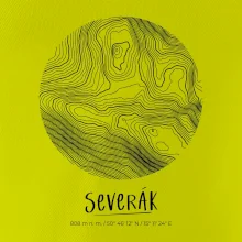 Severák - vrstevnice v kruhu