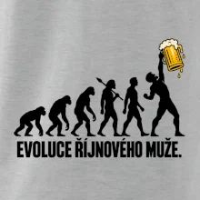 Evoluce říjnového muže s velkým půllitrem piva