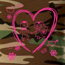 Svatba - kreslené srdce