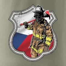 Hasič erb - Česká vlajka