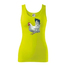 Slepice kreslená bílá