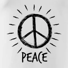 Peace symbol černobílý